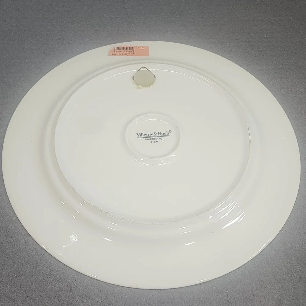 Vintage Villeroy & Boch Plate Sepia Mettlach 1880 Factory Scene Luxembourg 12.5